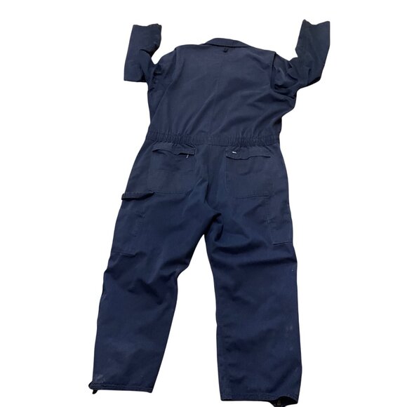VTG Key Mens Jumpsuit Mechanic Coveralls Para Suit Blue Made in USA Blue Collar - Picture 16 of 16